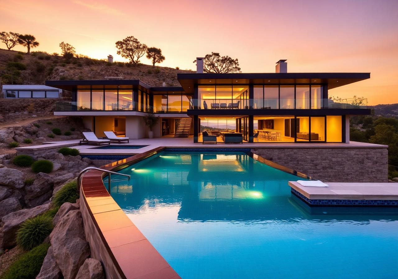 Hillside Modern Villa – view 1